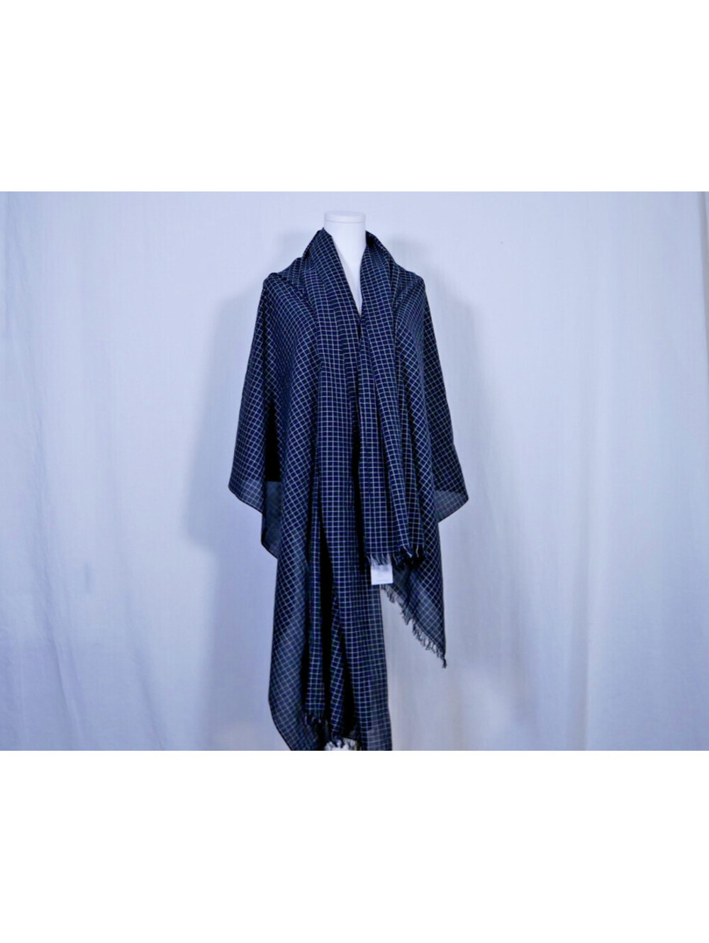 A Piece Apart Black Grid Wrap/Shawl New With Tags